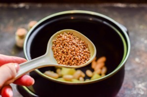 Гречневый суп с фасолью