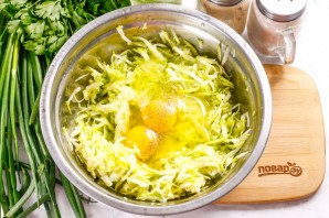 Кето-оладьи из кабачков