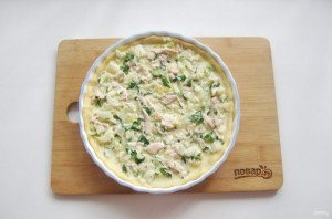 Киш с курицей и цветной капустой