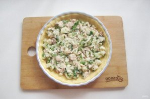 Киш с курицей и цветной капустой