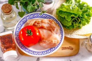 Курица гриль в лаваше