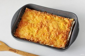 Лазанья из лаваша с курицей