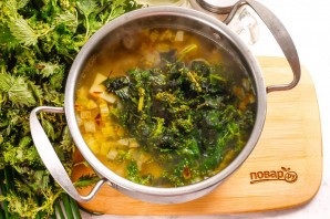 Молочный суп с крапивой