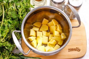 Молочный суп с крапивой