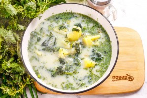 Молочный суп с крапивой