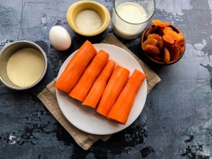 Морковная запеканка с курагой