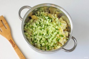 Окрошка с языком