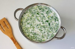 Окрошка с языком