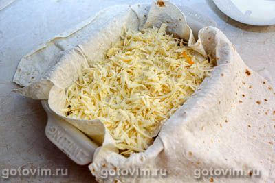 Пирог из лаваша с мясом и сыром Пирог из лаваша с мясом и сыром