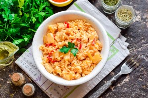 Плов с курицей и ананасом Плов с курицей и ананасом