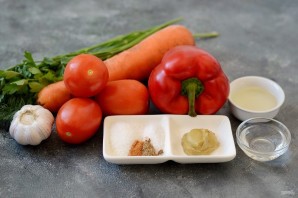 Помидоры с морковью по-корейски