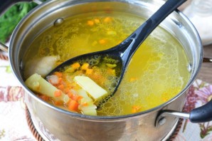 Рисовый суп с чесноком