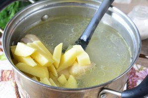 Рисовый суп с чесноком