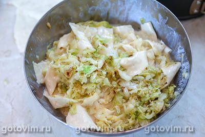 Рваный пирог из лаваша с капустой Рваный пирог из лаваша с капустой