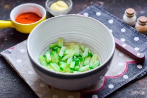 Салат из корейской моркови, курицы и перца Салат из корейской моркови, курицы и перца