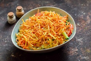 Салат "Муравейник" с корейской морковью