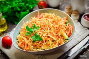 Салат "Муравейник" с корейской морковью