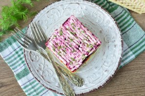 "Селедка под шубой" с морской капустой