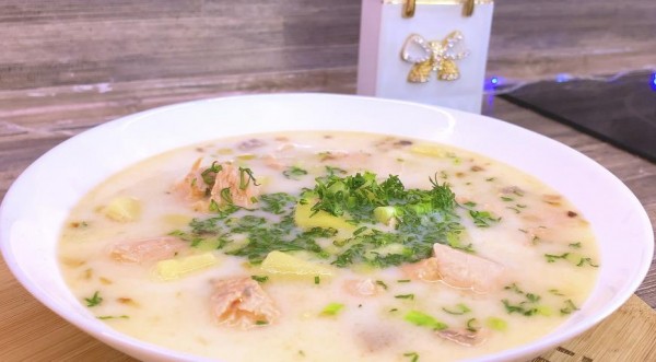 Сливочный суп из форели, пошаговый рецепт с фото