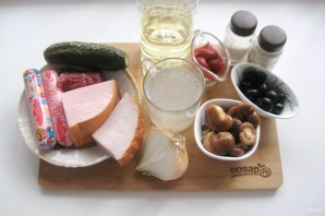 Солянка с солеными грибами