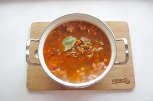 Солянка с солеными грибами