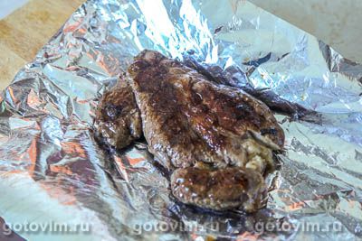 Стейк из говядины со сливочным соусом из голубого сыра 