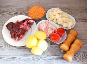 Суп из чечевицы с цветной капустой