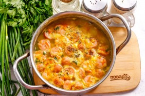 Суп с чечевицей и сосисками