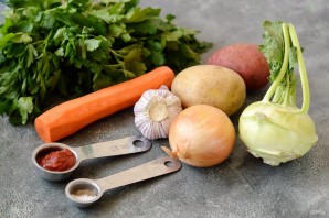 Суп с кольраби