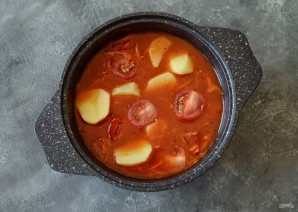 Томатный вегетарианский суп