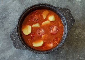 Томатный вегетарианский суп