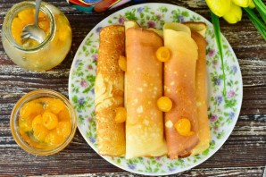 Бисквитные блинчики на сковороде