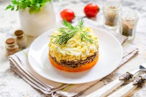 Cалат "Нежность" с куриной печенью Cалат "Нежность" с куриной печенью