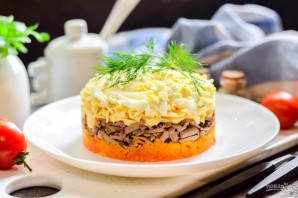 Cалат "Нежность" с куриной печенью Cалат "Нежность" с куриной печенью