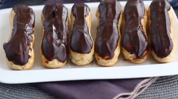 Эклеры, рецепт в домашних условиях с заварным кремом с пошаговыми фотографиями Эклеры, рецепт в домашних условиях с заварным кремом с пошаговыми фотографиями