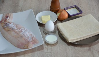 Филе судака в слоеном тесте