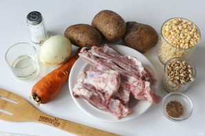 Гороховый суп с перловкой