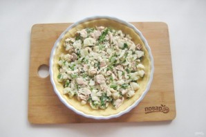 Киш с курицей и цветной капустой