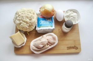 Киш с курицей и цветной капустой