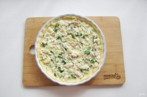 Киш с курицей и цветной капустой