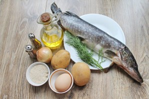 Котлеты из щуки с картошкой