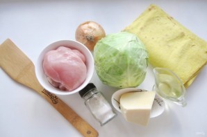 Лаваш с курицей и капустой