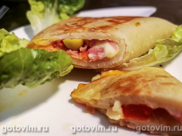 Лепешки с начинкой на сковороде Лепешки с начинкой на сковороде