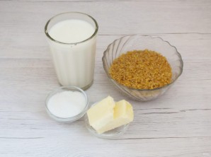 Молочная каша из булгура в мультиварке