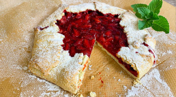 Открытый пирог со свежей клубникой, пошаговый рецепт с фото Открытый пирог со свежей клубникой, пошаговый рецепт с фото