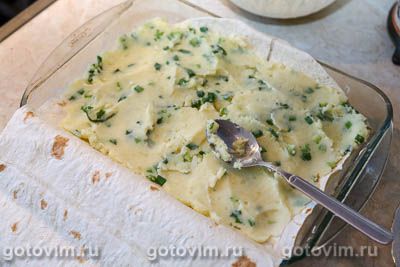 Пирог из лаваша с картошкой и сыром Пирог из лаваша с картошкой и сыром