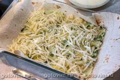 Пирог из лаваша с картошкой и сыром Пирог из лаваша с картошкой и сыром