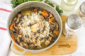 Плов с бараниной и курдюком