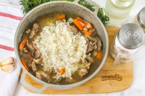 Плов с бараниной и курдюком