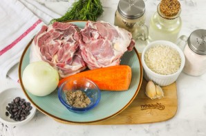 Плов с бараниной и курдюком